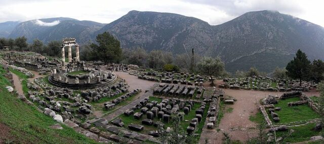 Athina Pronaia Sanctuary at Delphi, Greece